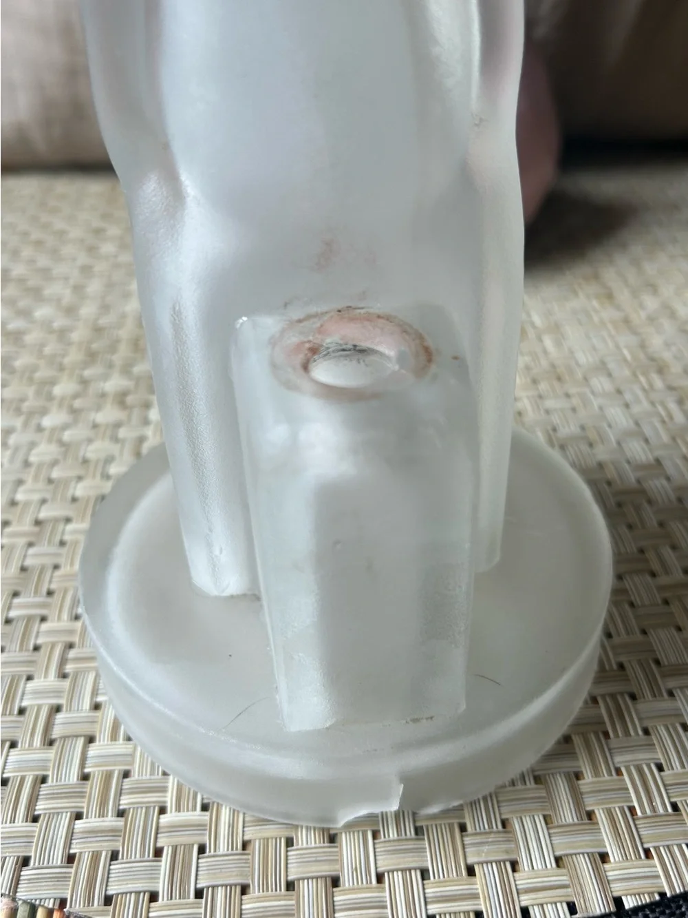 Art Deco c1920’s Frosted Glass Figurine. Was a lamp. - Picture 4 of 14